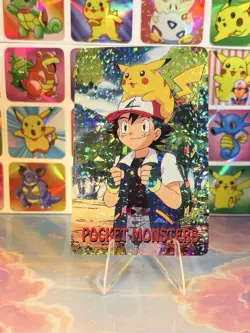 Pikachu Pokemon Vintage Playing Poker Card Charizard Nintendo - Prism Holo Back - Image 5