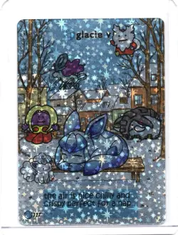 Glaceon V Fan Art Card - Pokiebubies V2 1st Edition - Chef Ken Lee - Holo NM - Image 1