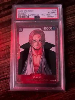 2023 One Piece, Shanks, Premium Card Collection FIlm Red, #017, PSA 10 GEM MINT - Image 1