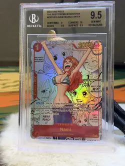 BGS 9.5 Nami OP01-016 Manga Alt Art ONE PIECE Card game The Best Japanese PRB-1 - Image 1