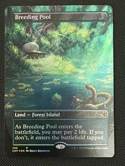 Breeding Pool - Borderless Foil - Unfinity - LP - Magic the Gathering - Image 1