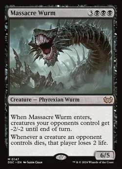 Massacre Wurm Commander: Duskmourn: House of Horror Magic MTG - Image 1