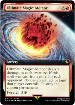 Ultimate Magic: Meteor (Extended Art) Foil - 0121 - Final Fantasy MTG Commander - Image 1