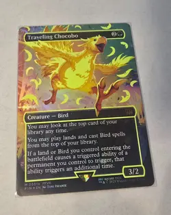 Traveling Chocobo (Borderless) (Neon Ink Yellow) Final Fantasy Foil - Image 1