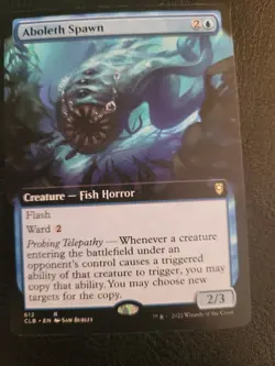 MTG Borderless CLB Commander Baldur's Gate Aboleth Spawn Extended Art Magic LPNM - Image 1