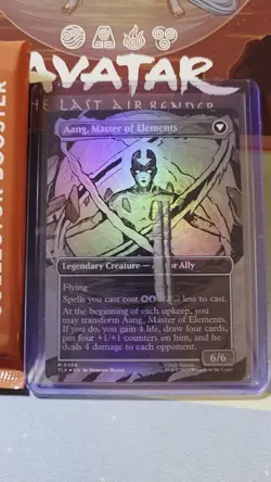 Avatar The Last Bender Avatar Aang/Aang Master of Elements 308 Foil MISPRINT - Image 2