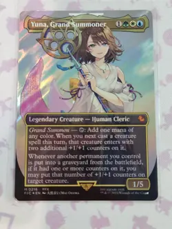 Yuna, Grand Summoner (Surge Foil Borderless) Commander: Final Fantasy MTG NM/M 196214111332 - Image 1
