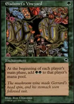 MTG Eladamri's Vineyard, Tempest, Heavily Played, English - Image 1