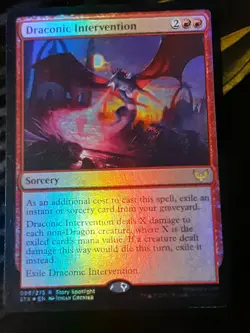 Draconic Intervention FOIL , Strixhaven , Near Mint , MTG , FREE SHIPPING - Image 1
