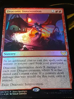Draconic Intervention FOIL , Strixhaven , Near Mint , MTG , FREE SHIPPING - Image 2