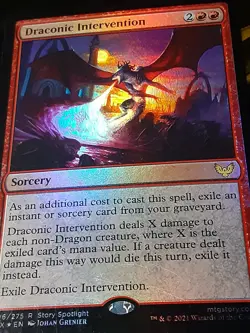 Draconic Intervention FOIL , Strixhaven , Near Mint , MTG , FREE SHIPPING - Image 3