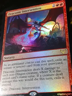 Draconic Intervention FOIL , Strixhaven , Near Mint , MTG , FREE SHIPPING - Image 4