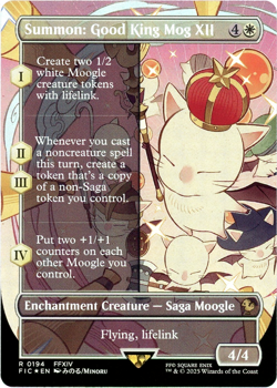 Summon: Good King Mog XII (Borderless) Foil - 0107 - Final Fantasy MTG Commander - Image 1