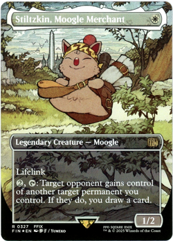 Stiltzkin, Moogle Merchant (Borderless) Foil - 0327 - Final Fantasy - MTG - NM/M - Image 1