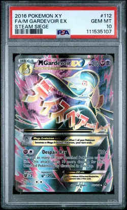 2016 POKEMON XY STEAM SIEGE #112 FULL ART/M GARDEVOIR EX PSA 10 - Image 1