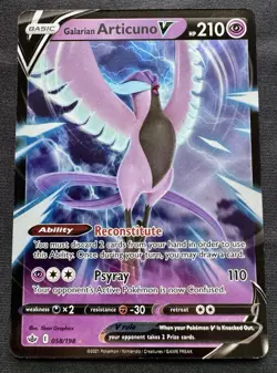 Galarian Articuno V 058/198 Pokemon Chilling Reign Ultra Rare Full Art Holo - Image 1
