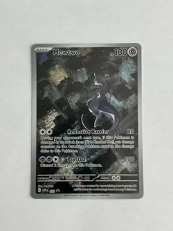 2023 Pokemon Scarlet and Violet Black Star Promos #052 Mewtwo FULL ART (LP) F - Image 1