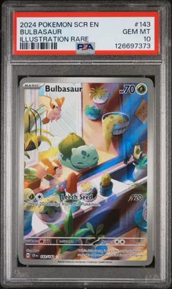 Pokemon 2024 SCR En-Stellar Crown Bulbasaur Illustration Rare PSA 10 - Image 1