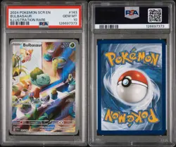 Pokemon 2024 SCR En-Stellar Crown Bulbasaur Illustration Rare PSA 10 - Image 3