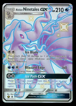 Pokemon Alolan Ninetales GX SV53/SV94 Sun & Moon Hidden Fates Shiny Vault NM - Image 1