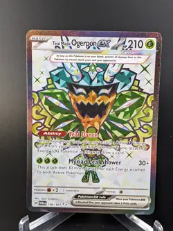 Teal Mask Ogerpon ex Pokemon Ultra Rare SV06: Twilight Masquerade 190/167 NM - Image 1