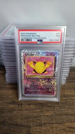 2002 POKEMON LEGENDARY COLLECTION #73 DROWZEE-REVERSE FOIL PSA 7 - Image 1