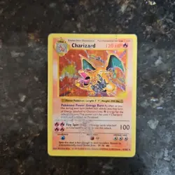 1999 Pokemon Base Set Shadowless #4 Charizard-Holo Heavily Played - Image 2