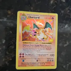 1999 Pokemon Base Set Shadowless #4 Charizard-Holo Heavily Played - Image 3