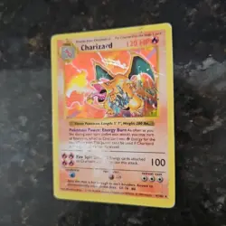 1999 Pokemon Base Set Shadowless #4 Charizard-Holo Heavily Played - Image 4