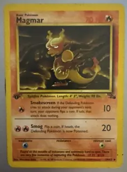 1999 Pokemon Fossil Regular 1st Edition Magmar 39/62 - Image 1