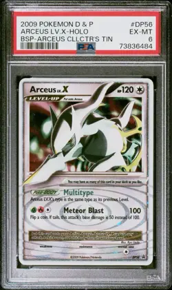 2009 Pokemon Diamond & Pearl black Star Promo #DP56 Arceus LV.X-Holo PSA 6 EX-MT - Image 1