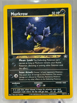 Pokemon TCG Murkrow 24/111 - Neo Genesis 1st Edition - Rare - Image 1