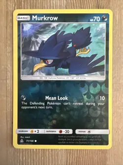 Murkrow 71/156 S&M Ultra Prism REVERSE HOLO Pokemon NM - Image 1
