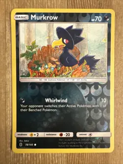 Pokemon TCG Murkrow Sun & Moon: Guardians Rising 78/145 Reverse Holo NM - Image 1