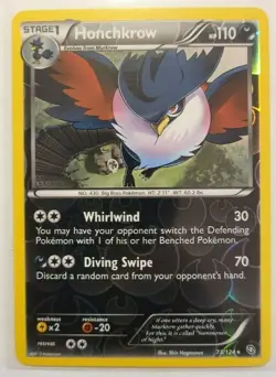 Pokemon Single Dragons Exalted Honchkrow Reverse Holo 73/124 NM/M Condition - Image 1