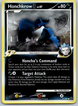 Honchkrow G 77/127 Platinum Reverse Holo Pokemon TCG VLP - Image 1
