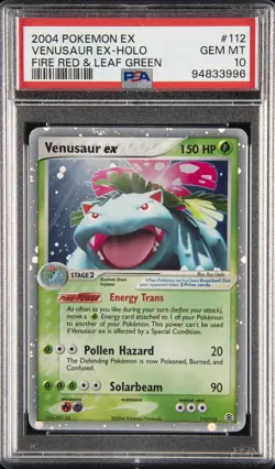 2004 POKEMON EX FIRE RED & LEAF GREEN #112 VENUSAUR EX-HOLO PSA 10 - Image 1