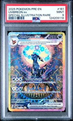 2025 POKEMON PRE EN-PRISMATIC EVOLUTIONS #161 UMBREON EX PSA 9 - Image 1