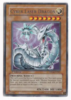 Yugioh - Cyber Laser Dragon DP04-EN003 - Rare 1st Edition MP - Image 1