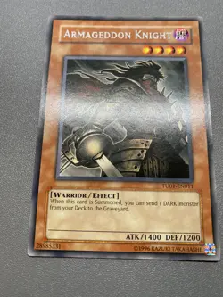 Yugioh Armageddon Knight Rare Unlimited TU01-EN011 HP - Image 1