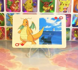 Pikachu Pokemon Vintage Playing Poker Card Charizard Nintendo - Prism Holo Back - Image 1
