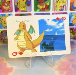 Pikachu Pokemon Vintage Playing Poker Card Charizard Nintendo - Prism Holo Back - Image 2
