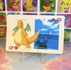 Pikachu Pokemon Vintage Playing Poker Card Charizard Nintendo - Prism Holo Back - Image 3
