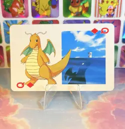 Pikachu Pokemon Vintage Playing Poker Card Charizard Nintendo - Prism Holo Back - Image 4