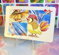 Pikachu Pokemon Vintage Playing Poker Card Charizard Nintendo - Prism Holo Back - Image 2