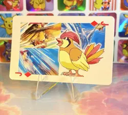 Pikachu Pokemon Vintage Playing Poker Card Charizard Nintendo - Prism Holo Back - Image 4
