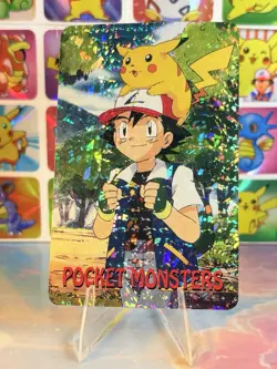 Pikachu Pokemon Vintage Playing Poker Card Charizard Nintendo - Prism Holo Back - Image 5