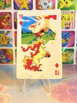 Pikachu Pokemon Vintage Playing Poker Card Charizard Nintendo - Prism Holo Back - Image 4