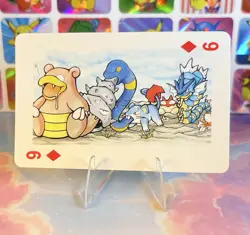 Pikachu Pokemon Vintage Playing Poker Card Charizard Nintendo - Prism Holo Back - Image 5