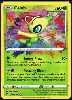 Pokemon Card- Celebi SWSH04: Vivid Voltage #009/185 - Image 1